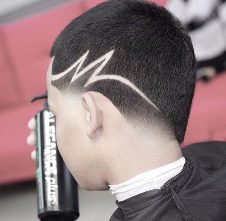 Выбритый затылок узоры