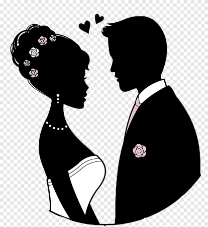 Свадебные силуэты молодоженов