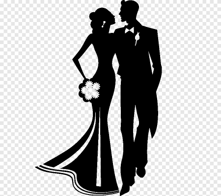 Жених и невеста вектор