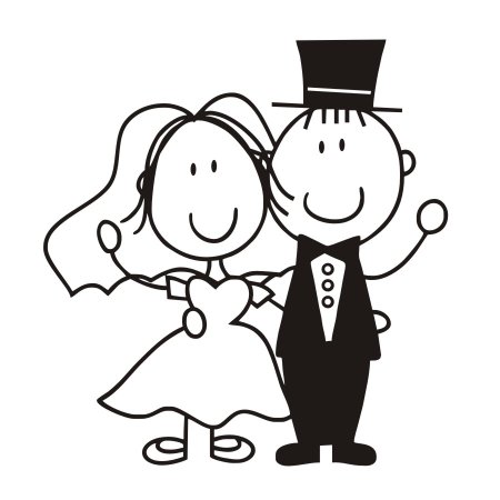 Жених и невеста макет