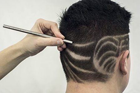 Узоры на голове на затылке машинкой