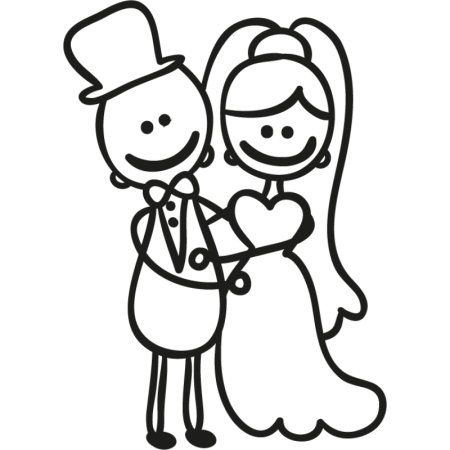 Наклейки жених и невеста