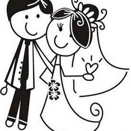 Раскраска жених и невеста