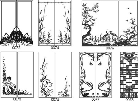 Трафарет на шкаф купе