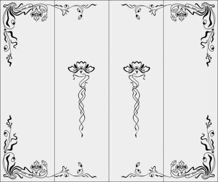 Пескоструйный рисунок растительный орнамент