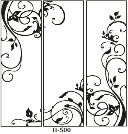 Шкаф с пескоструйным рисунком на зеркале