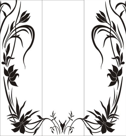 Узоры пескоструй на зеркале