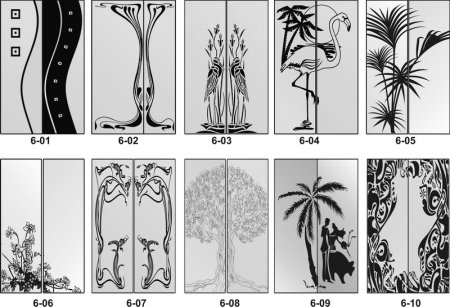 Трафарет рисунка на дверь