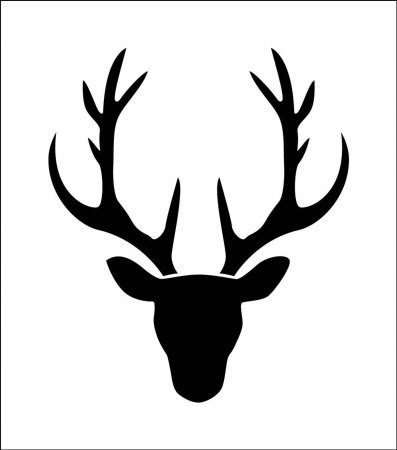 Силуэт головы оленя