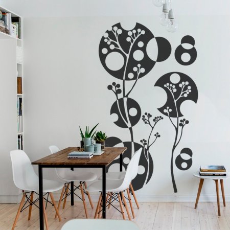 Роспись стен черно белая