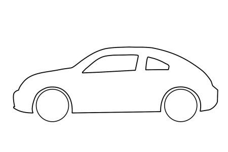 Контур машины сбоку