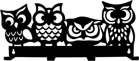Вешалка Совы в DXF