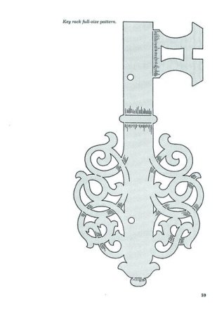 Чертеж выпиленного лобзиком ключницы