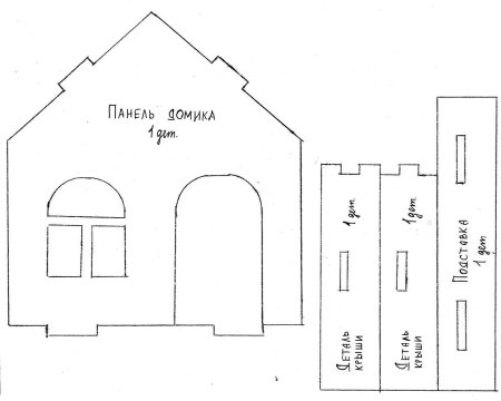 Домик для выпиливания лобзиком из фанеры чертежи