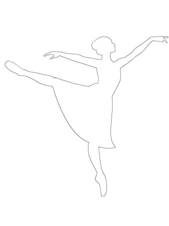 Фигура балерины силуэт