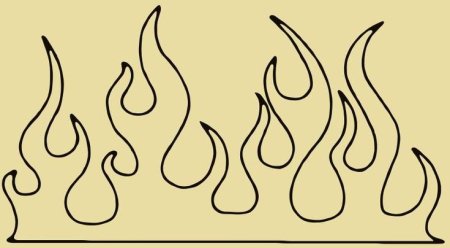 Трафарет пламя