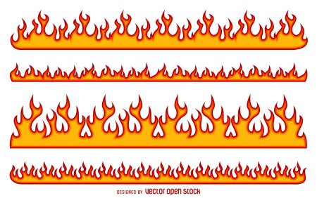 Трафарет пламя