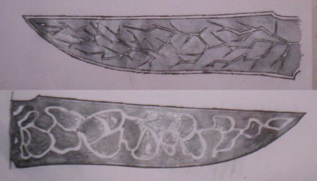 Рисунки для травления на ножах
