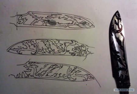 Трафареты для травления на ножах