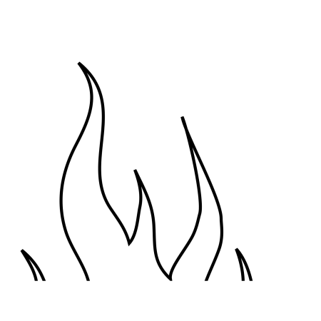 Языки пламени трафарет