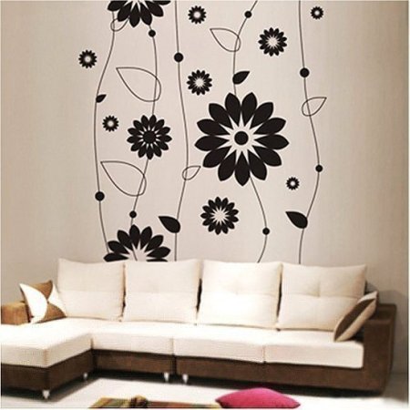 Трафареты для росписи стен цветы