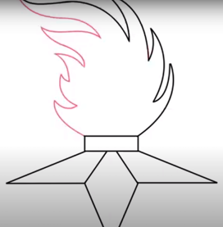 Трафарет огня для вырезания