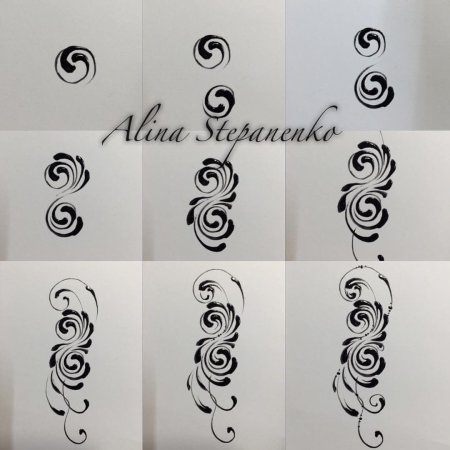 Тренировочные карты для маникюра вензеля для новичка