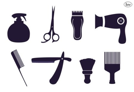 Инструменты парикмахера вектор