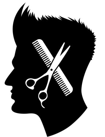 Мужской парикмахер визитка