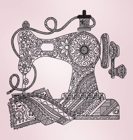 Швейная машинка раскраска
