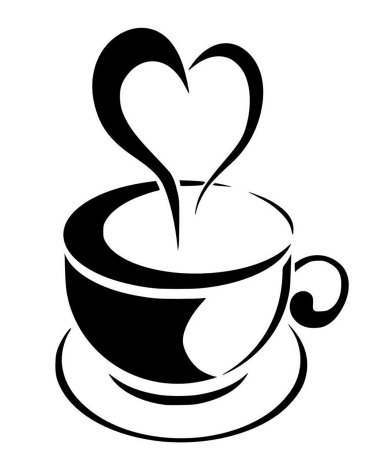 Трафарет кофейной чашки