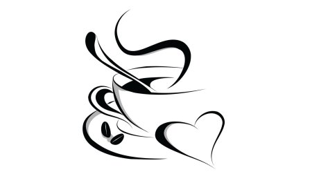 Трафарет кофейной чашки