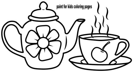 Чайник раскраска