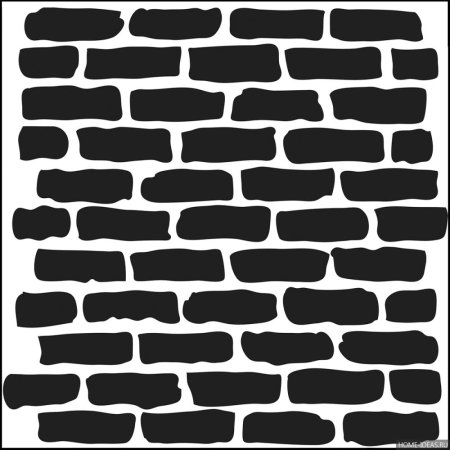 Кирпичная стена трафарет