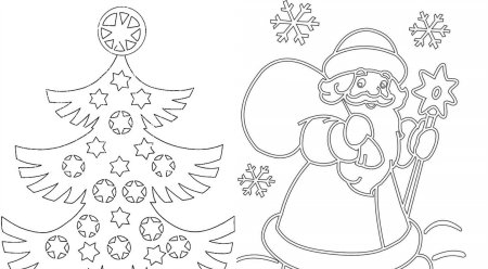 Трафареты на окна на новый год