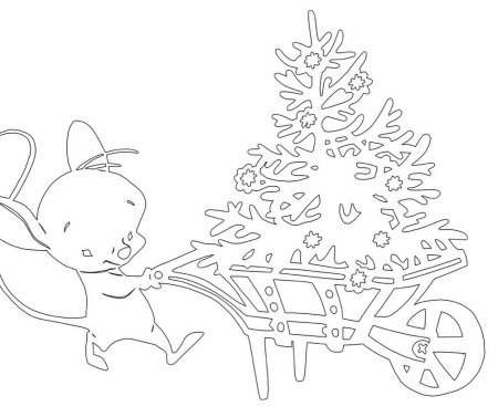 Вытынанка Новогодняя