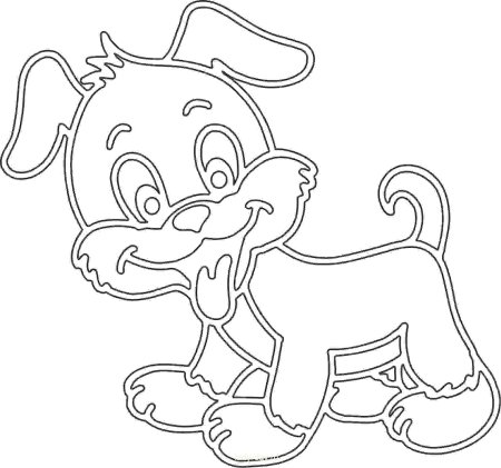 Трафарет собаки для вырезания
