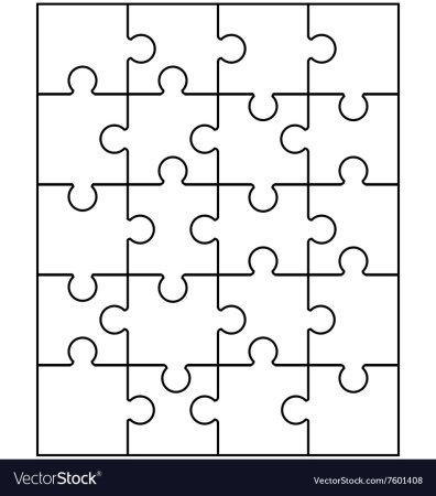 Трафарет "пазл"