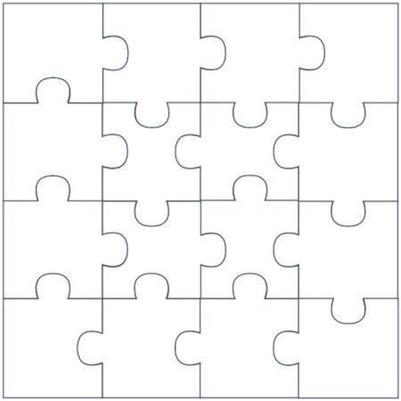 Трафарет "пазл"