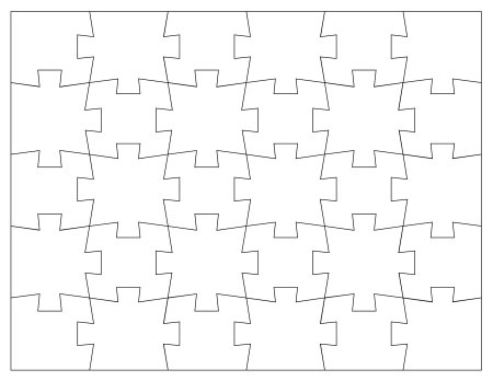 Трафарет "пазл"