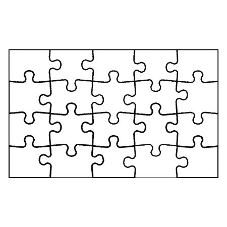 Трафарет "пазл"