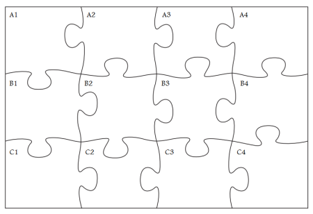 Трафарет "пазл"