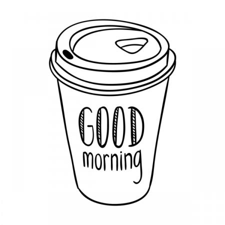 Стакан кофе раскраска