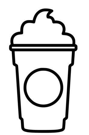 Стаканчик кофе раскраска