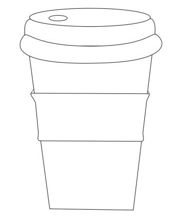 Стаканчики с кофе раскраска для детей