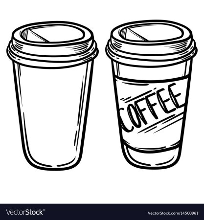 Стакан кофе вектор