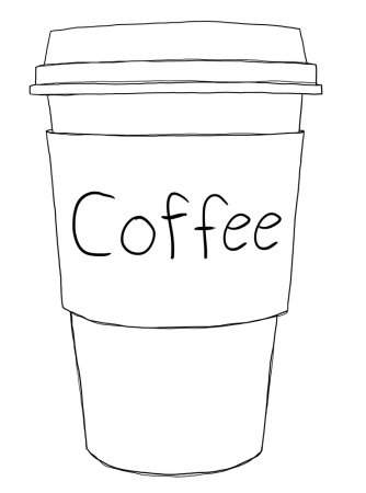Стаканчик кофе для срисовки