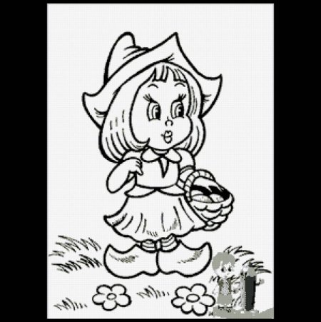 Красная шапочка раскраска