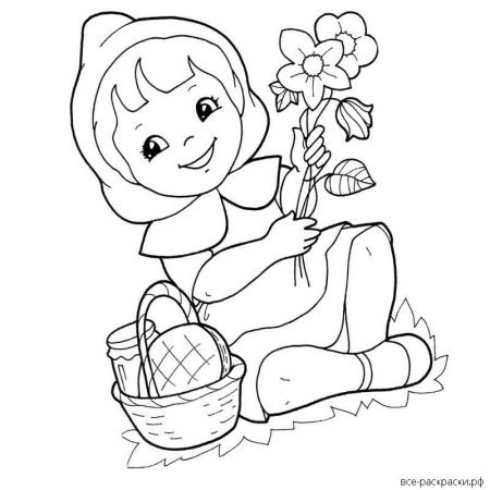 Раскраски на тему красная шапочка