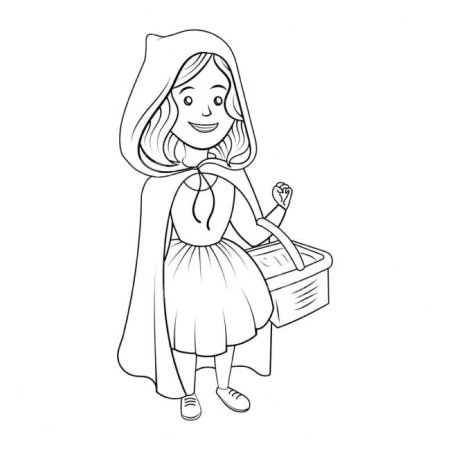 Красная шапочка раскраска